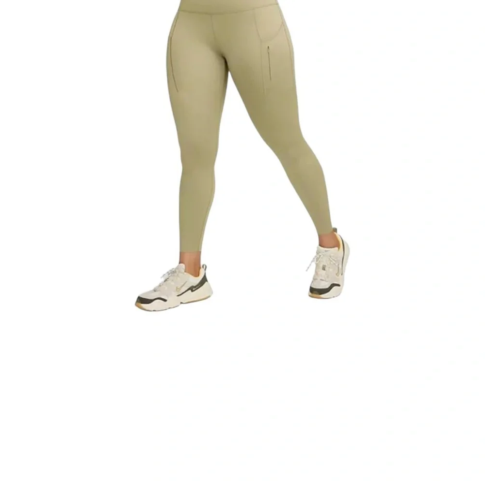 Nike One Olive Green High-Waisted Firm Support Leggings W/ pockets NWT Small